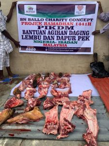 Read more about the article Bantuan Agihan Daging Lembu & Dapur Pek – Ibadan, Nigeria