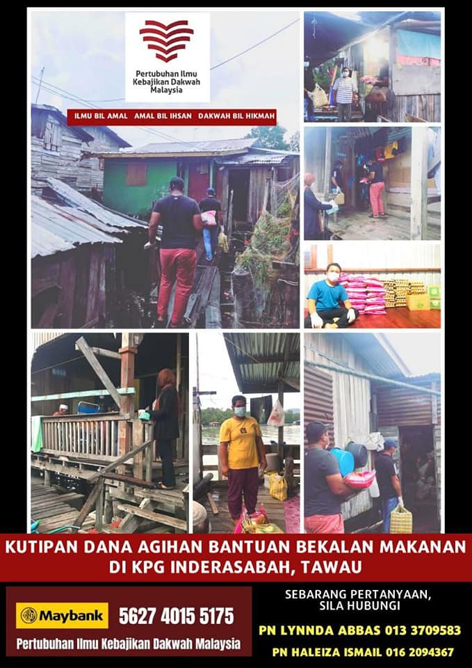 Bantuan Dapur Pek Siri 1 Covid19 di Kpg Inderasabah, Tawau, Sabah