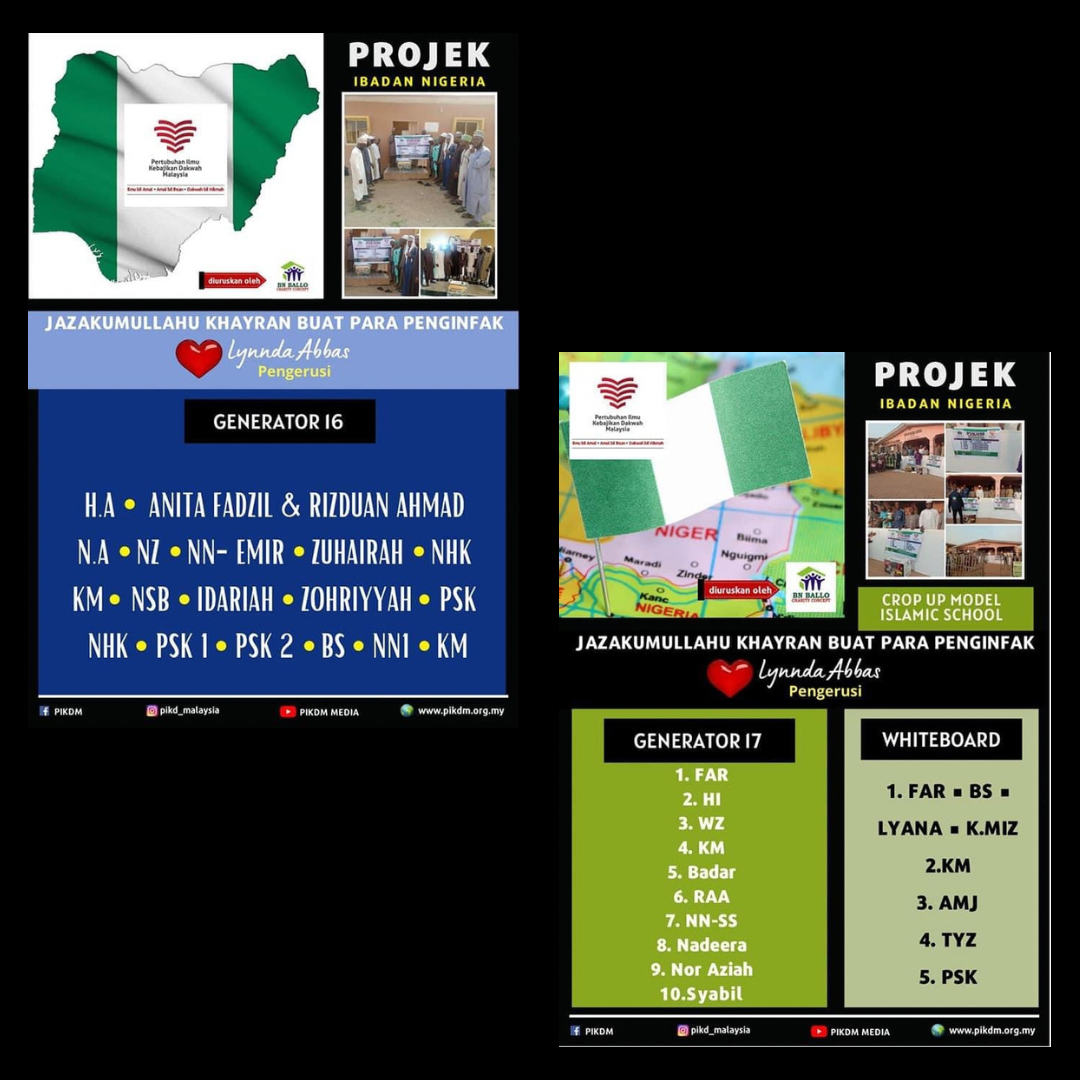 You are currently viewing Projek Wakaf Generator & Whiteboard di Ibadan Nigeria