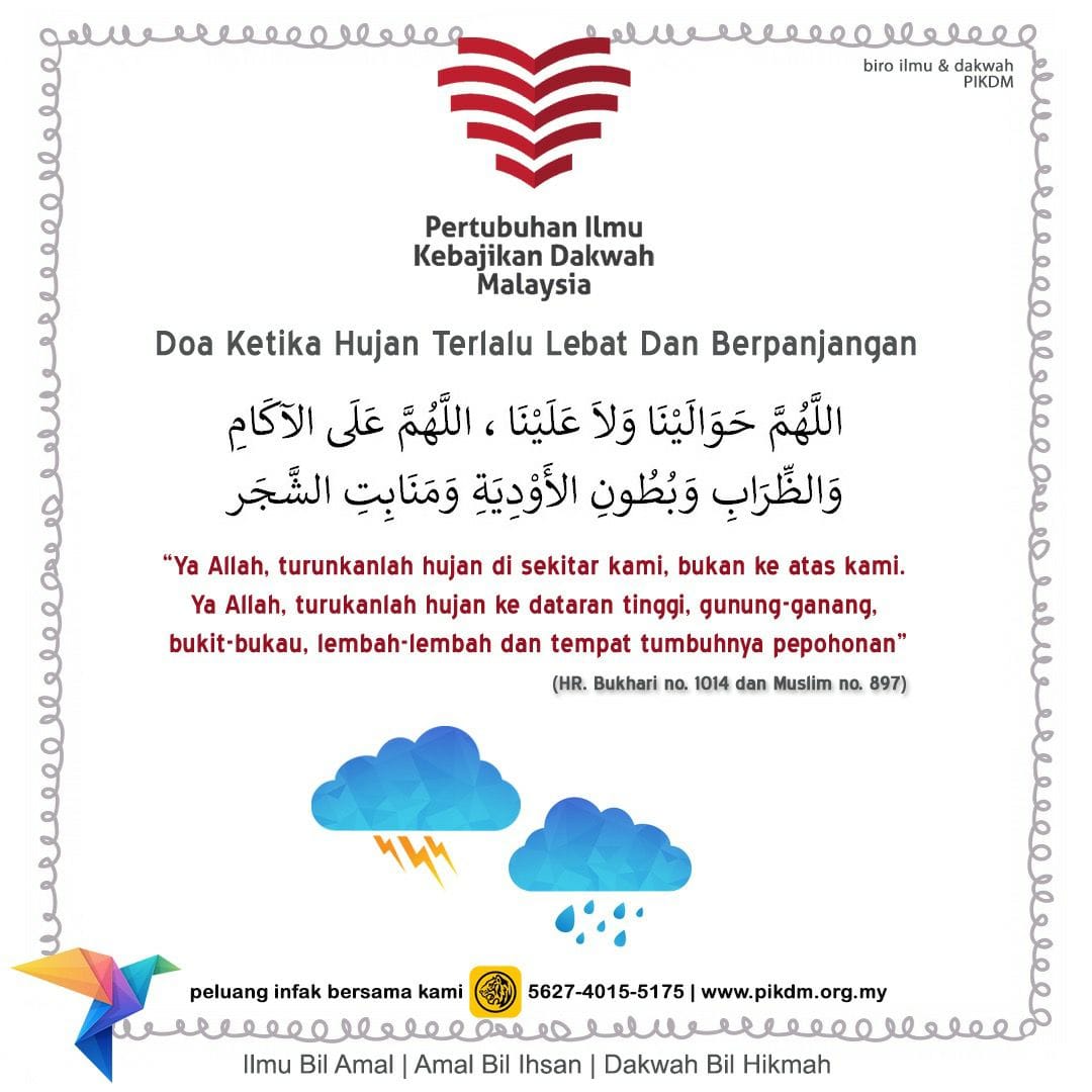 You are currently viewing Doa Ketika Hujan Terlalu Lebat Dan Berpanjangan