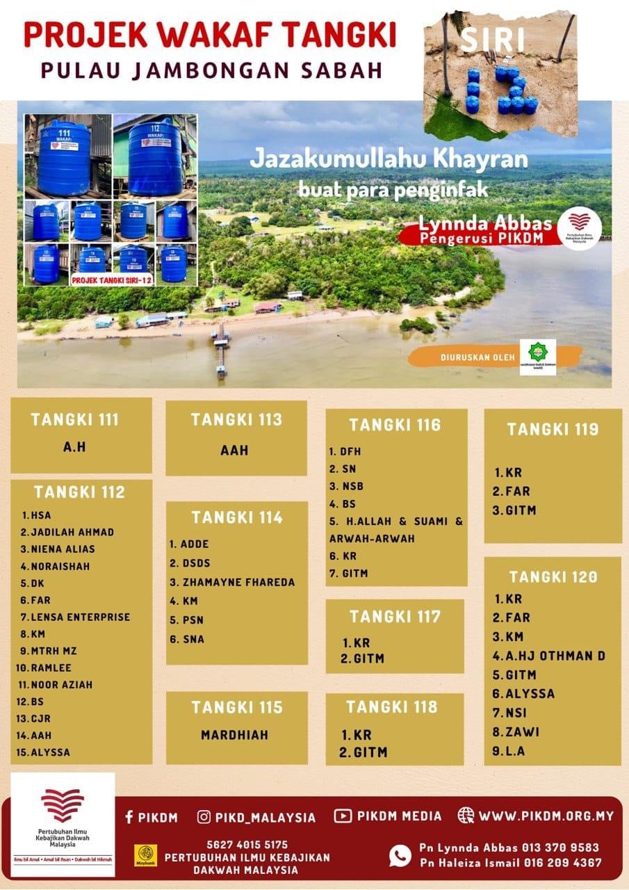 You are currently viewing Projek Wakaf Tangki Siri 12.0 Pulau Jambongan, Sabah