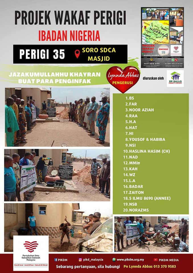 You are currently viewing Projek Wakaf Perigi Dan Generator di Ibadan Nigeria (Siri 1 2021)