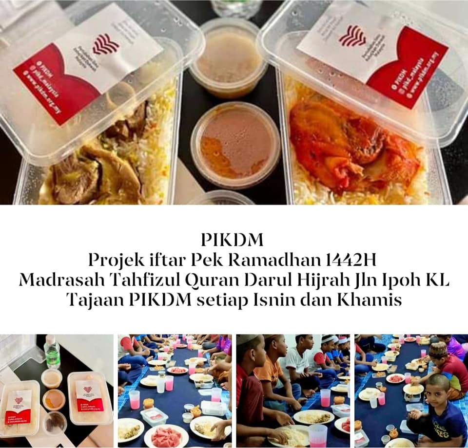 Projek iftar Ramadhan 1442H PIKDM di Madrasah Tahfizul Quran Darul Hijrah K.L