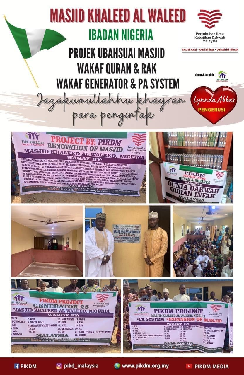 You are currently viewing Projek Masjid Khaleed Al Waleed di Ibadan Nigeria