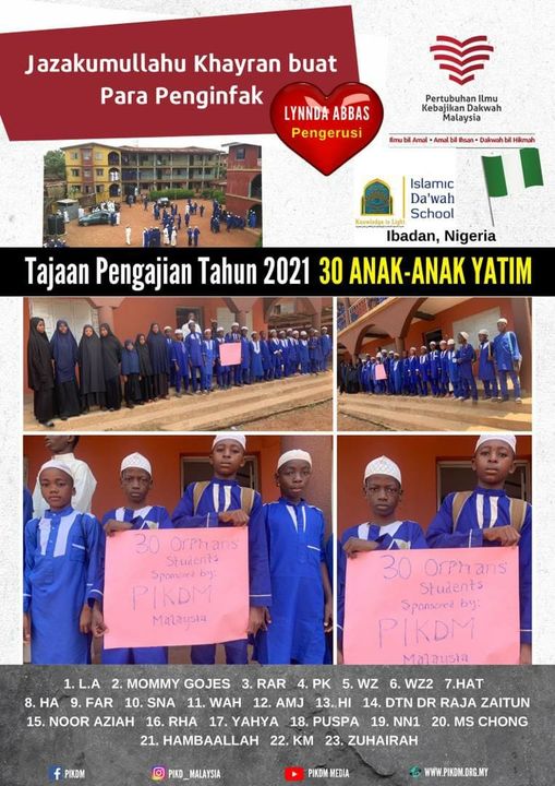 You are currently viewing Penajaan Yuran Tahunan 30 Anak-Anak Yatim di Da’wah Islamic School Ibadan Nigeria