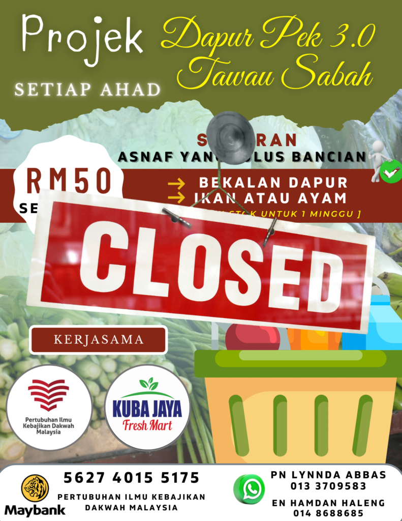 Dapur Pek 3.0 Tawau setiap Ahad. (1)