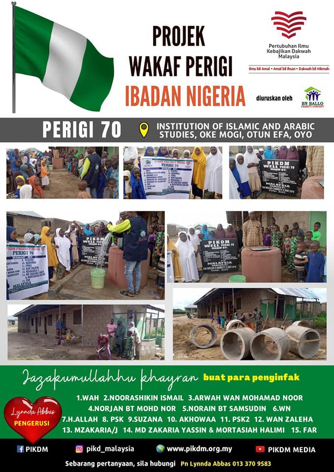 You are currently viewing PIKDM PROJEK WAKAF PERIGI IBADAN NIGERIA