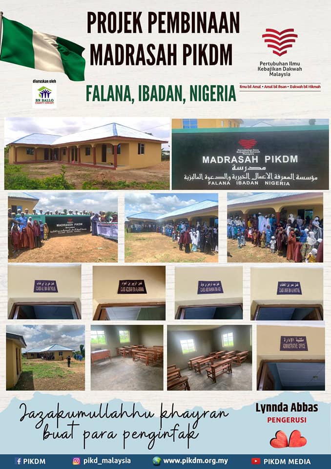 Penghargaan Buat Para Penginfak Madrasah PIKDM di Ibadan Nigeria