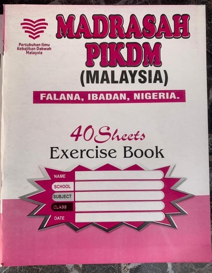 Buku Tulis Madrasah PIKDM Ibadan Nigeria