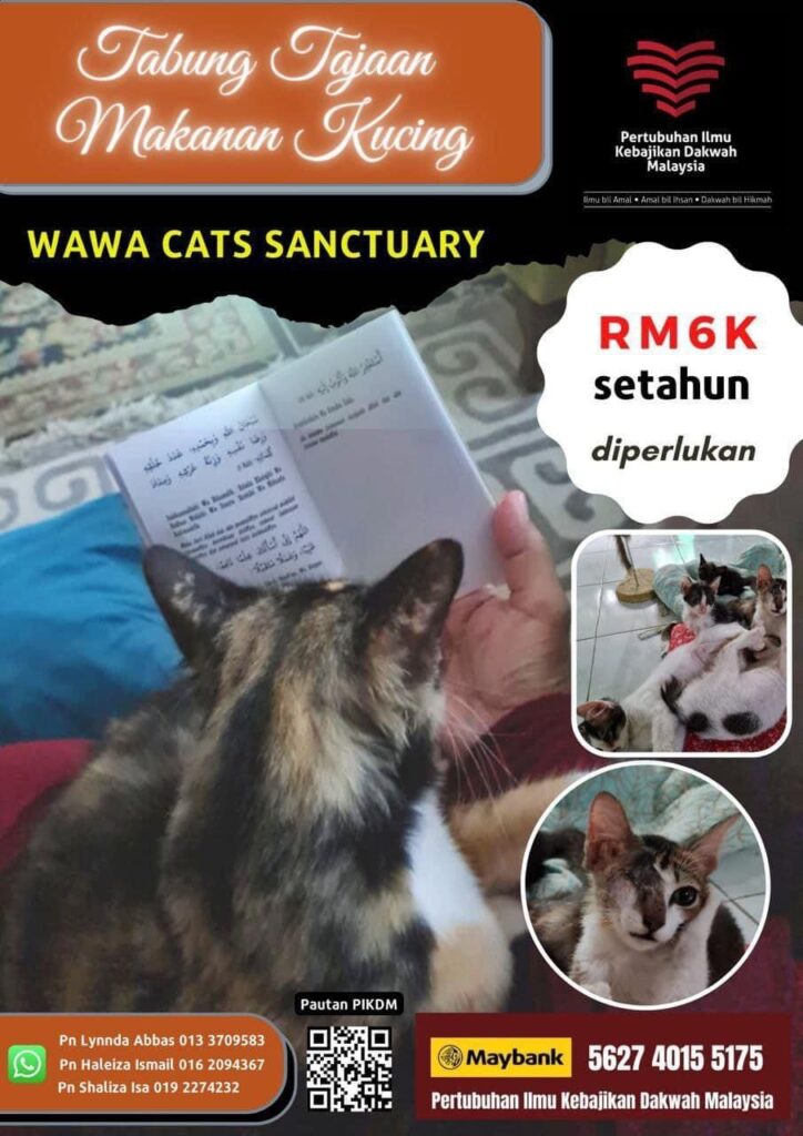 Tajaan Bantuan Makanan Kucing WAWA CATS SANCTUARY (WCS)