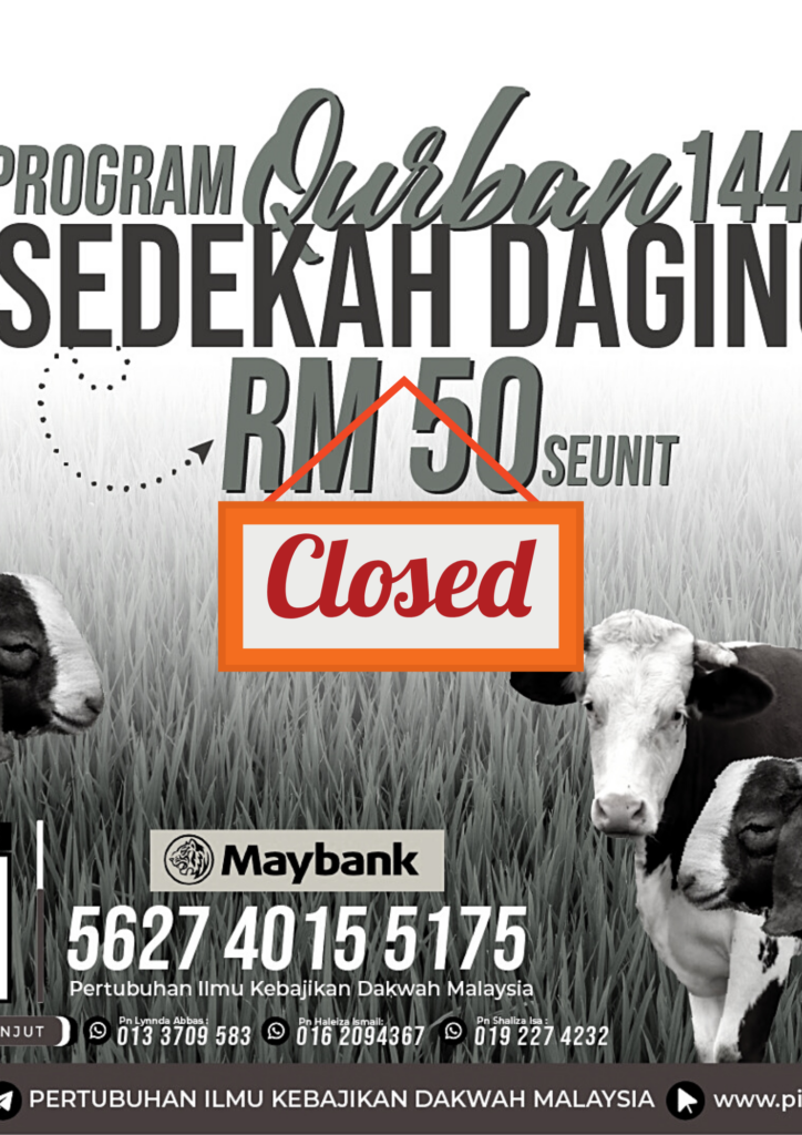 Program Qurban 1443h Sedekah Daging Rm50 Seunit Close