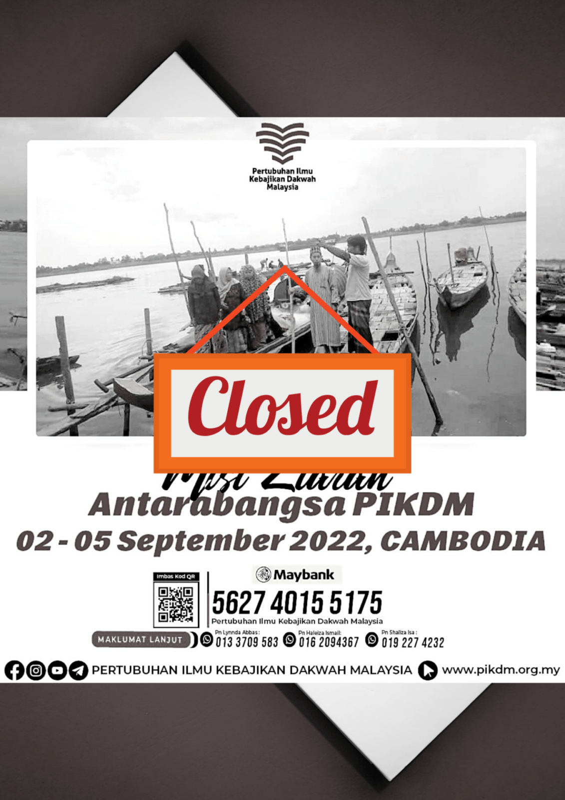 Misi Ziarah Antarabangsa PIKDM – Cambodia (2 – 5 September 2022) ** CLOSED **