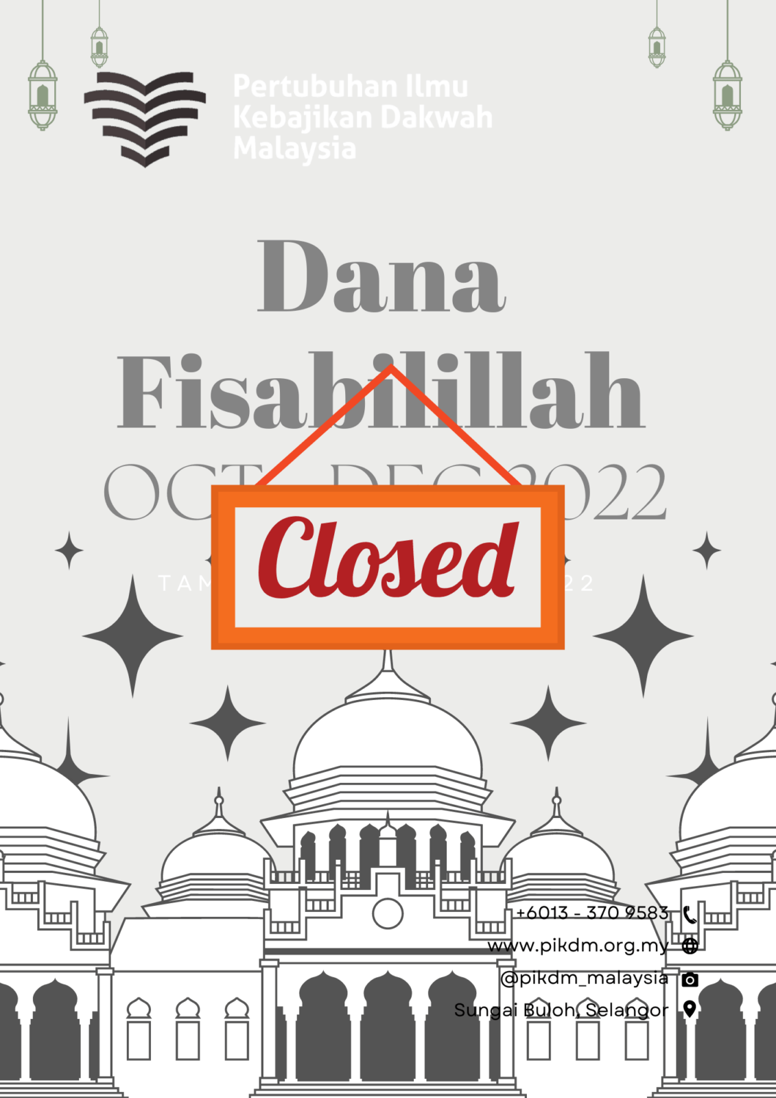 Dana Fisabilillah PIKDM (Oct 2022 – Dec 2022) ** CLOSED **