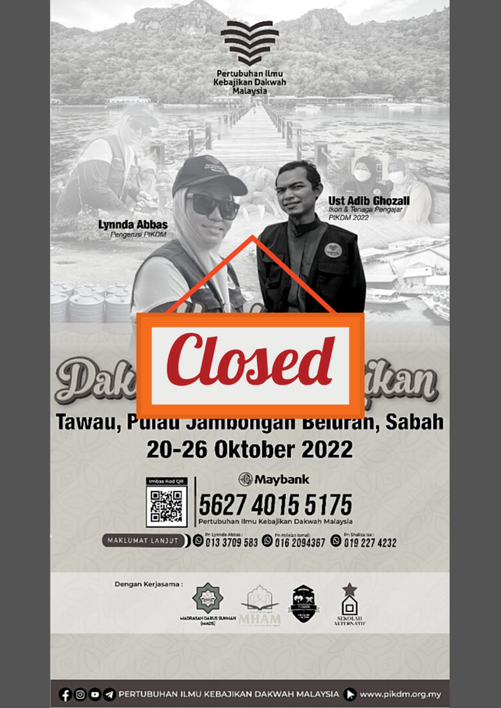 Kembara dakwah & kebajikan tawau sandakan 2022 3 closed