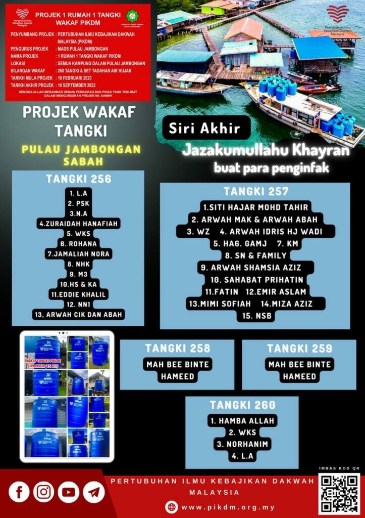 260 TANGKI WAKAF DI PULAU JAMBONGAN SABAH