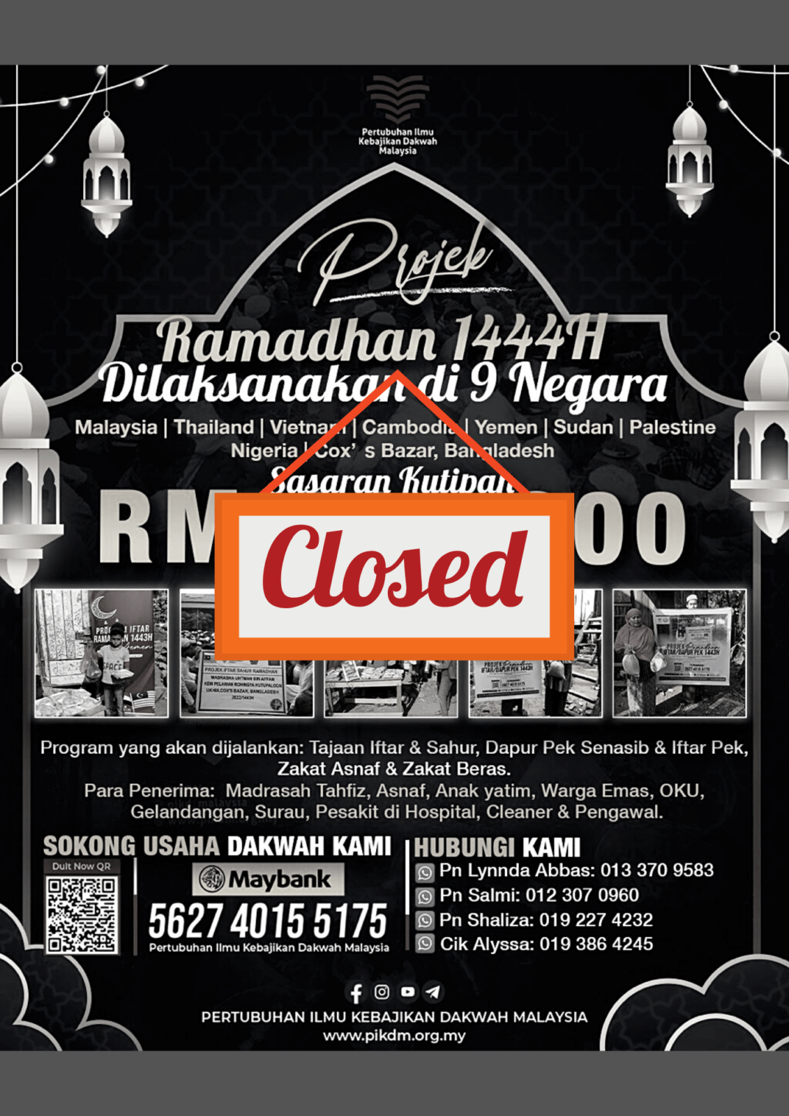 Projek Ramadan 1444h Closed