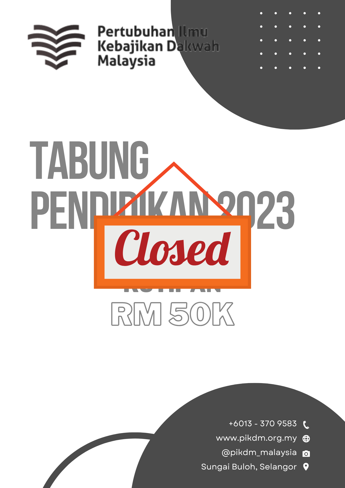 Tabung Pendidikan 2023 Closed