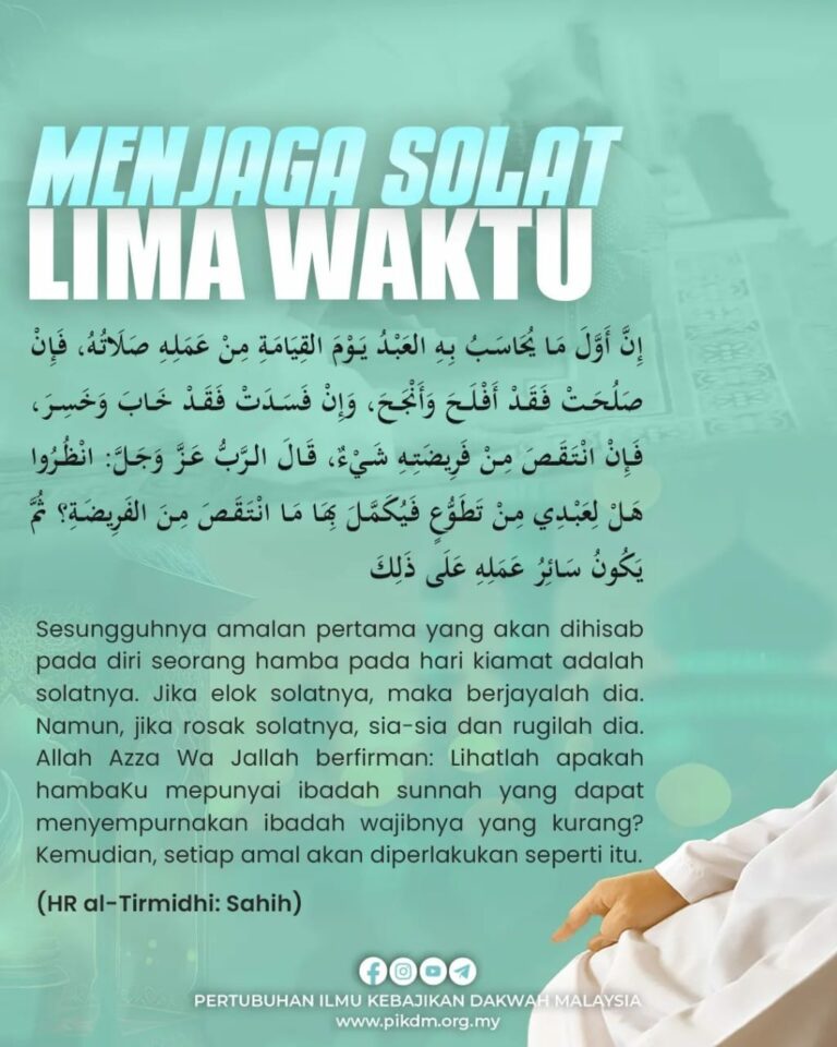 Menjaga Solat Lima Waktu