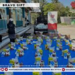 Sebanyak 100 Agihan Pek Makanan Yang Dinamakan Sebagai ‘Bravo Gift’ Ini Sumbangan Bersama Dari Pihak PIKDM 50 Pek Dan 50 Pek Dari Bravo