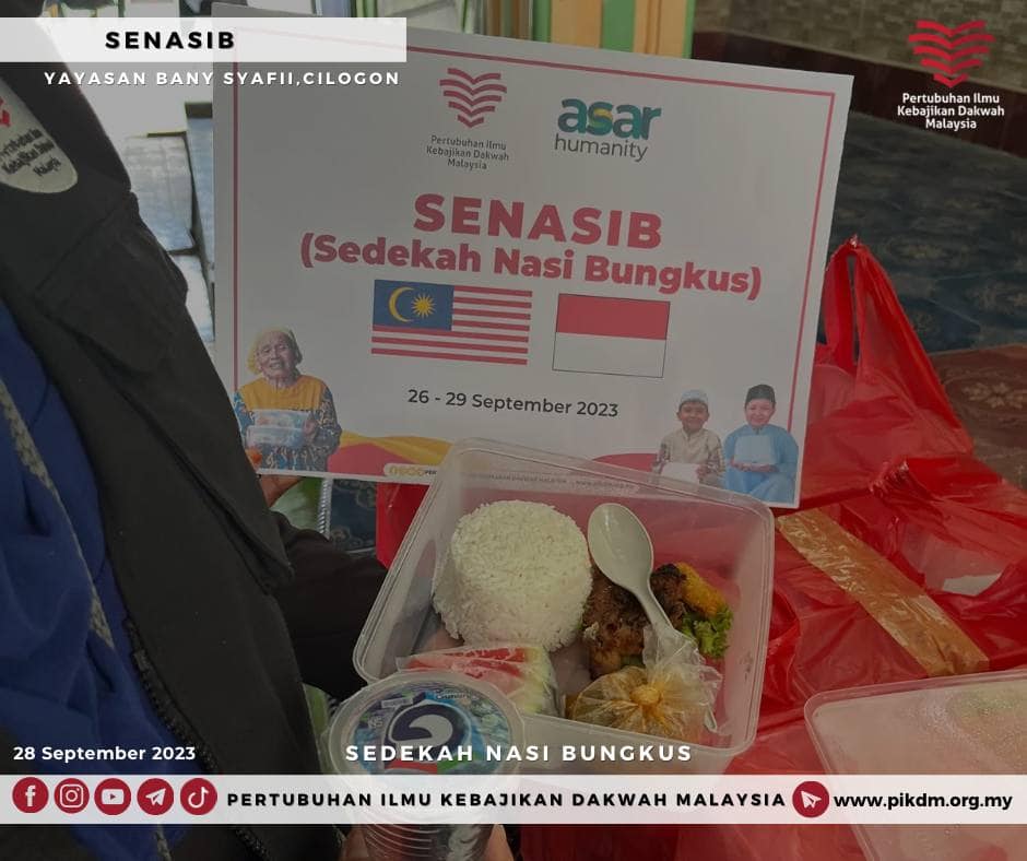 SENASIB ( Sedekah Nasi Bungkus) – Pesantren Bani Syafii Chilogon, Banten Indonesia – 28 September 2023