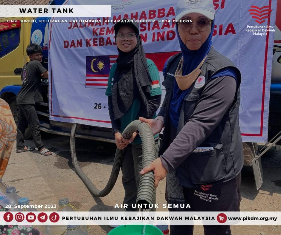 Sumbangan Air Bersih 1 Lori Tangki #Watertank Untuk 100 Keluarga Di Chilegon Banten