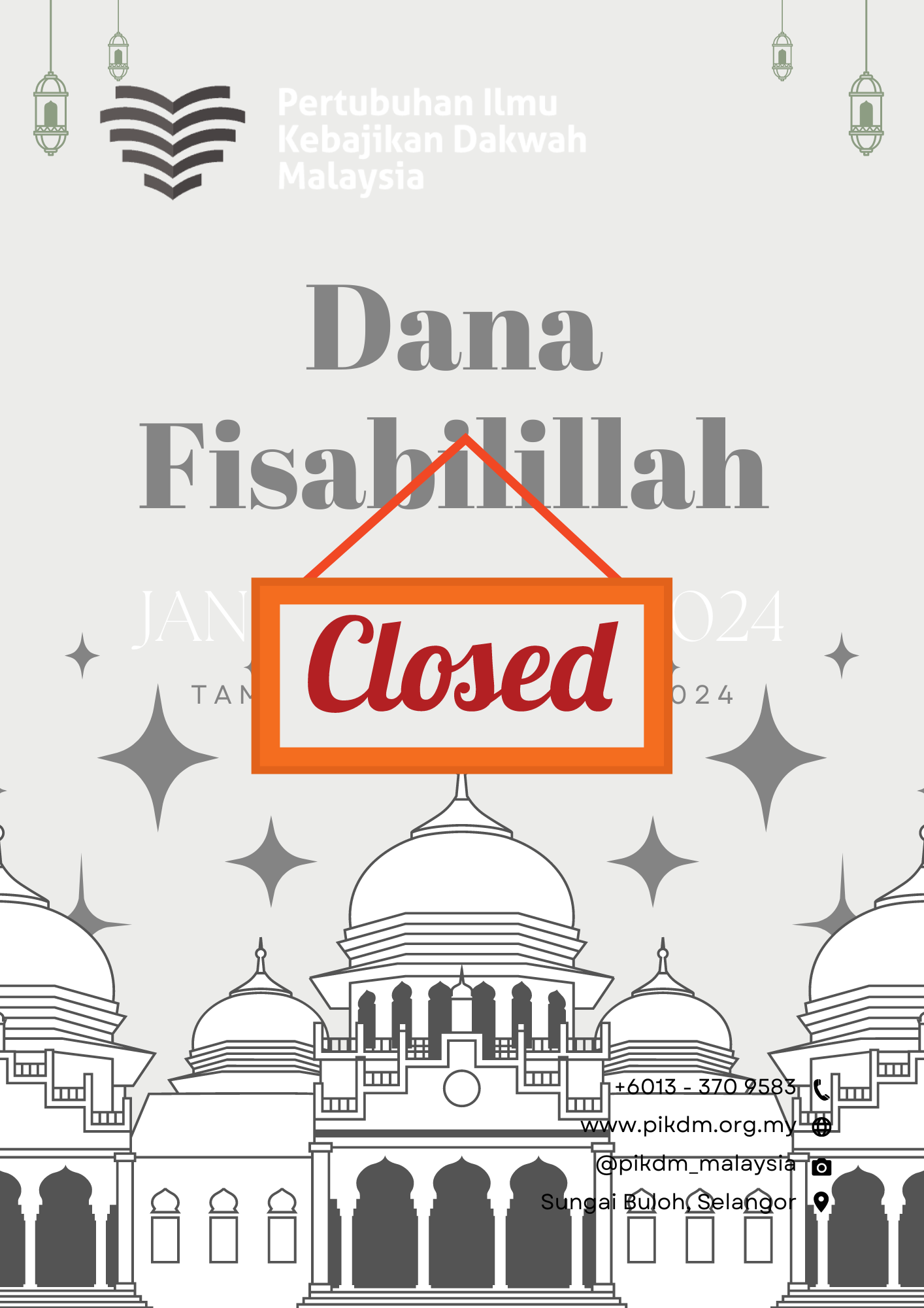 Dana Fisabilillah PIKDM (Januari 2024 – Mac 2024) ** CLOSED **