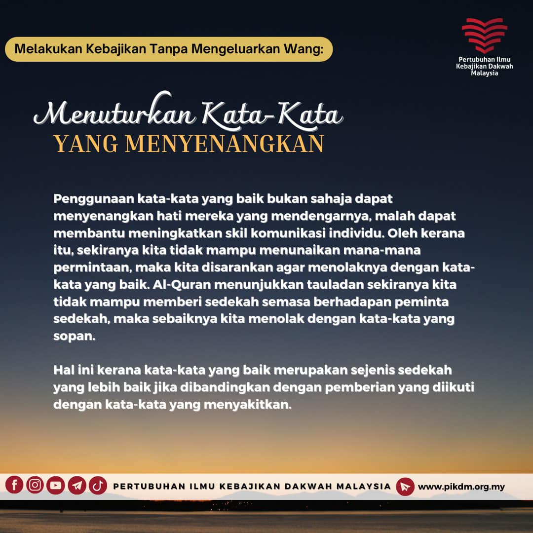 Menuturkan Kata Kata Yang Menyenangkan