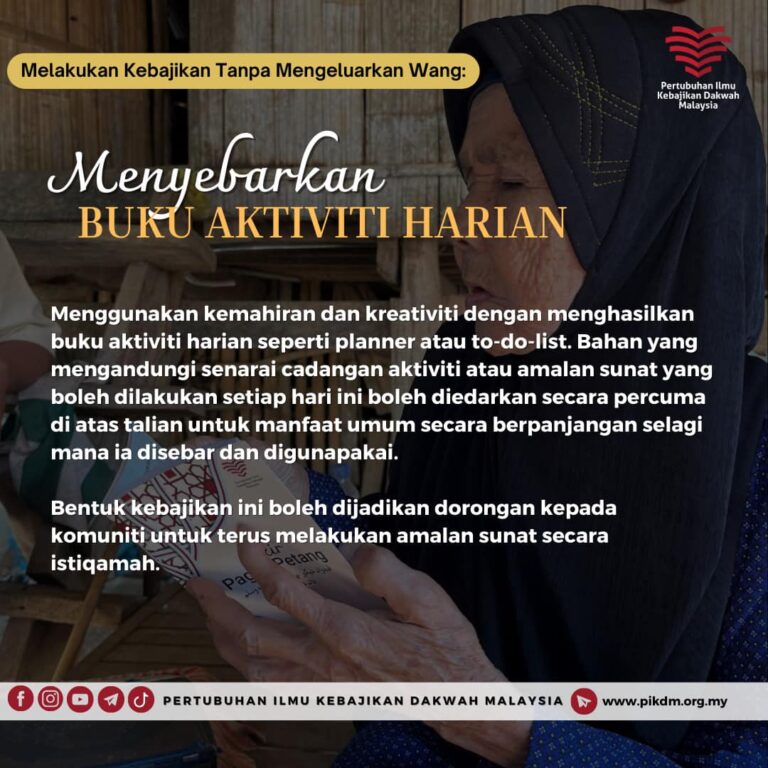 Menyebarkan Buku Aktiviti Harian