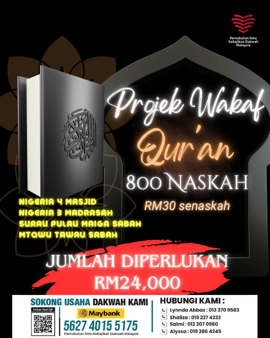 Projek Wakaf Quran 800 Naskah