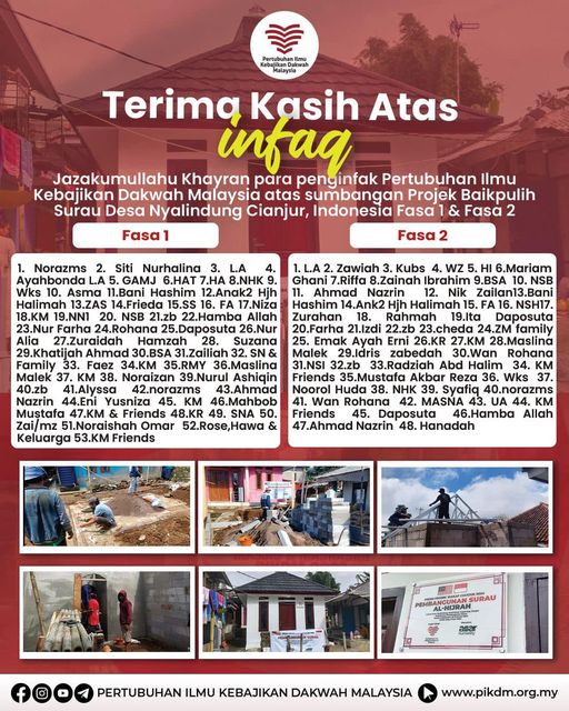 Terima Kasih Atas Infaq Pertubuhan Ilmu Kebajikan Dakwah Malaysia Terima Kasih Atas Infaq Pertubuhan Ilmu Kebajikan Dakwah Malaysia