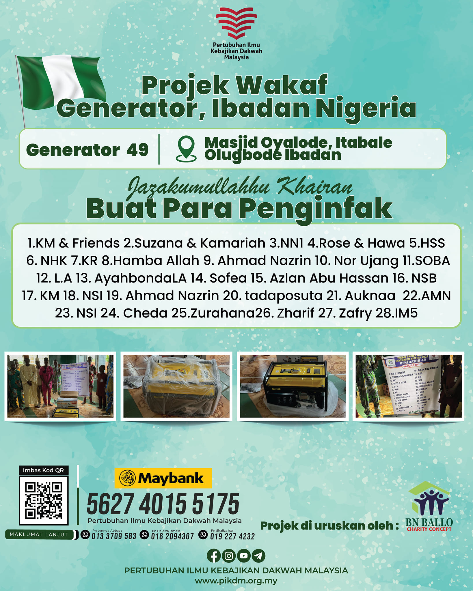 Projek Wakaf Generator Ibadan Nigeria Generator 49 (1)