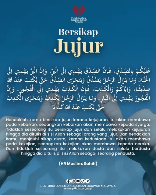 Bersikap jujur