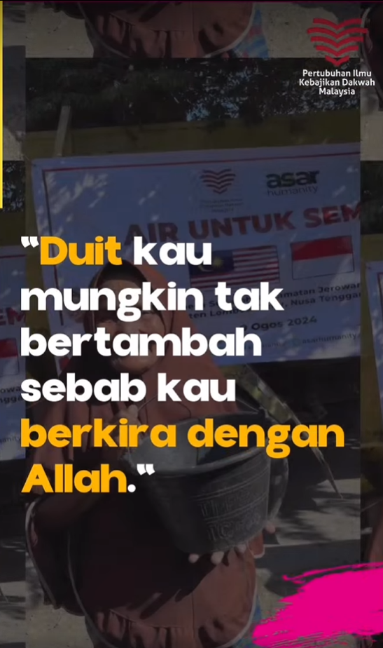 [Tonton] Duit Kau Mungkin Tak Bertambah Sebab Kau Berkira Dengan Allah