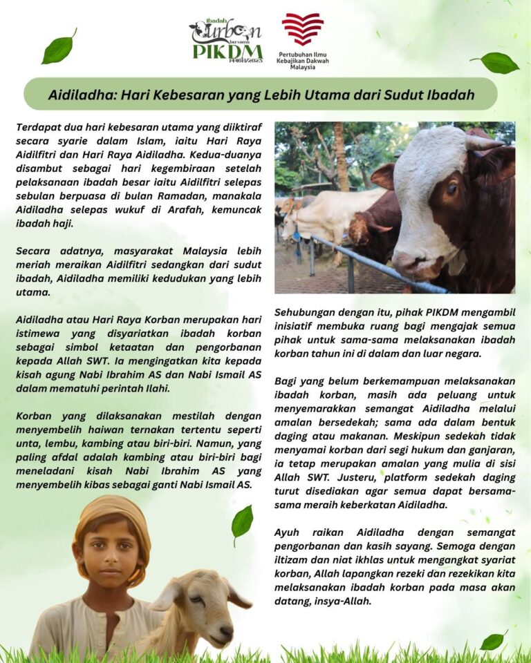 Aidiladha hari kebesaran yang lebih utama dari sudut ibadah