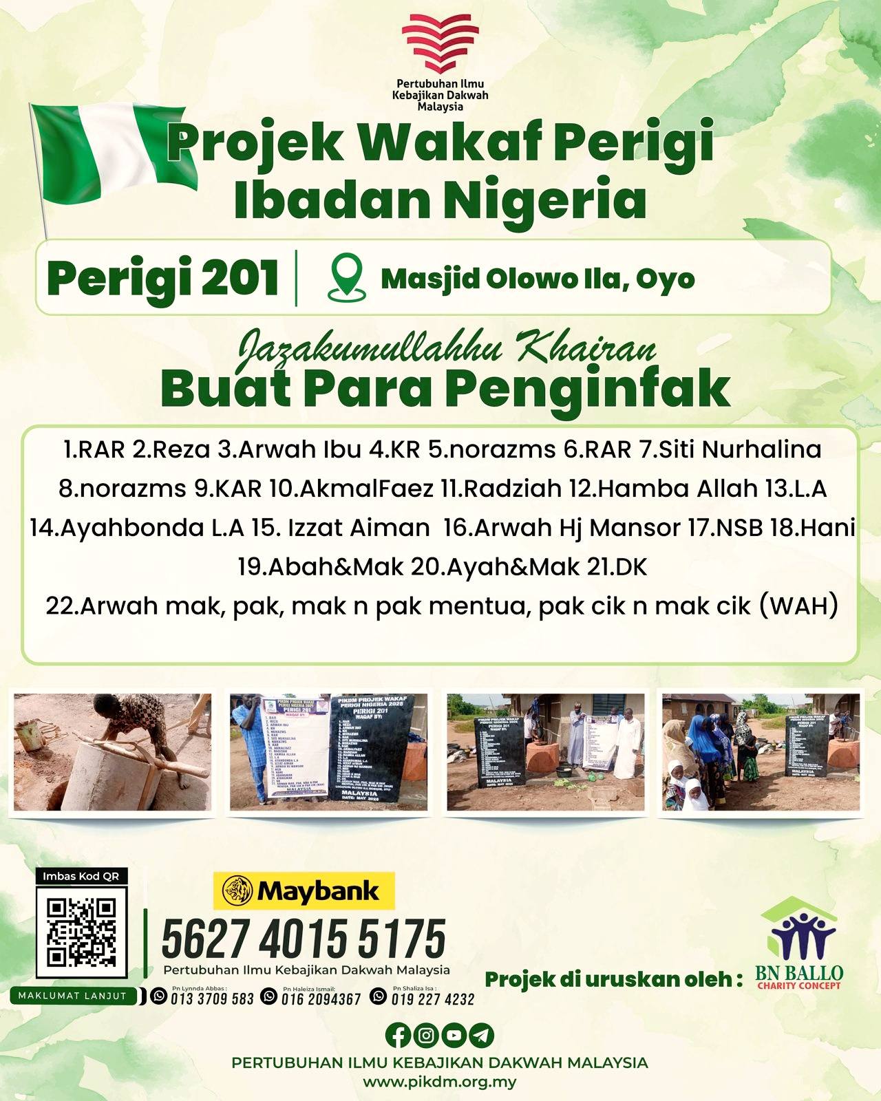 PIKDM Projek Wakaf Perigi Ibadan, Nigeria 2025