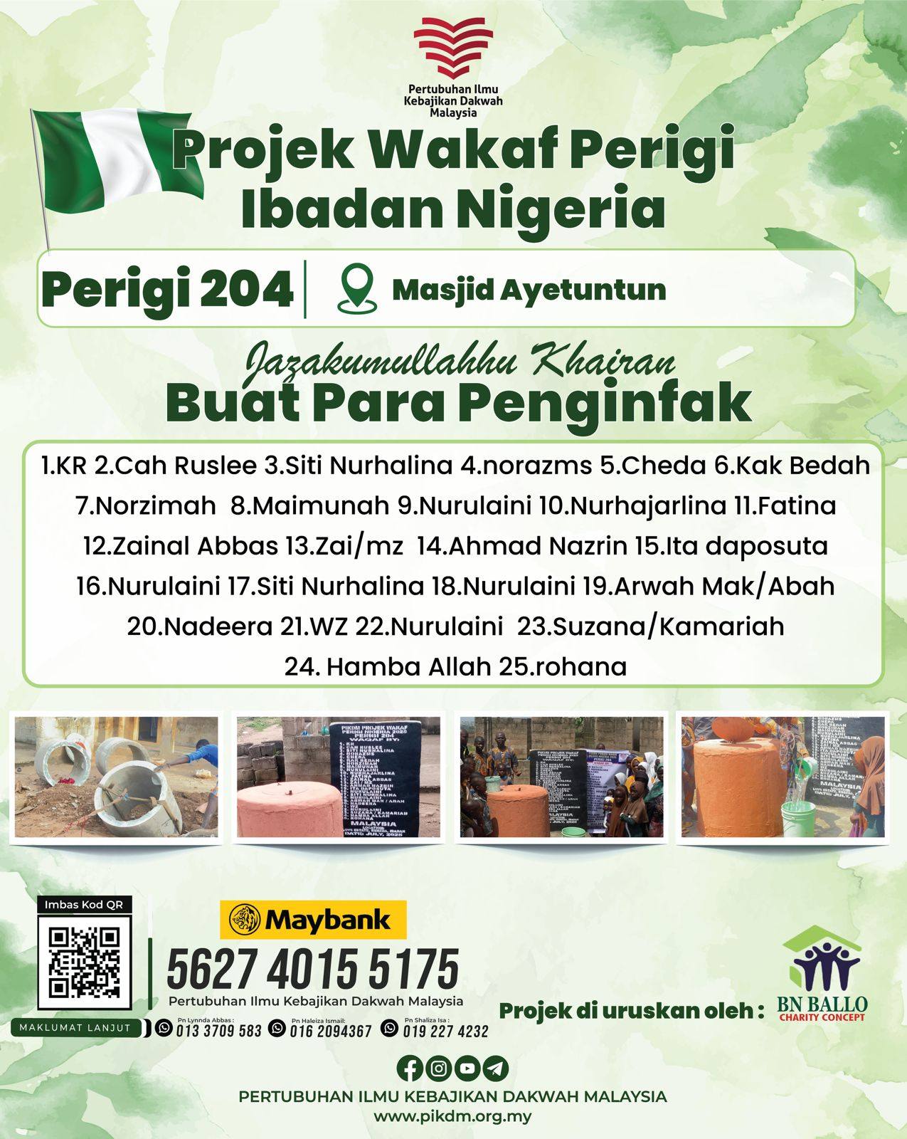 PIKDM Projek Wakaf Perigi Ibadan, Nigeria 2025