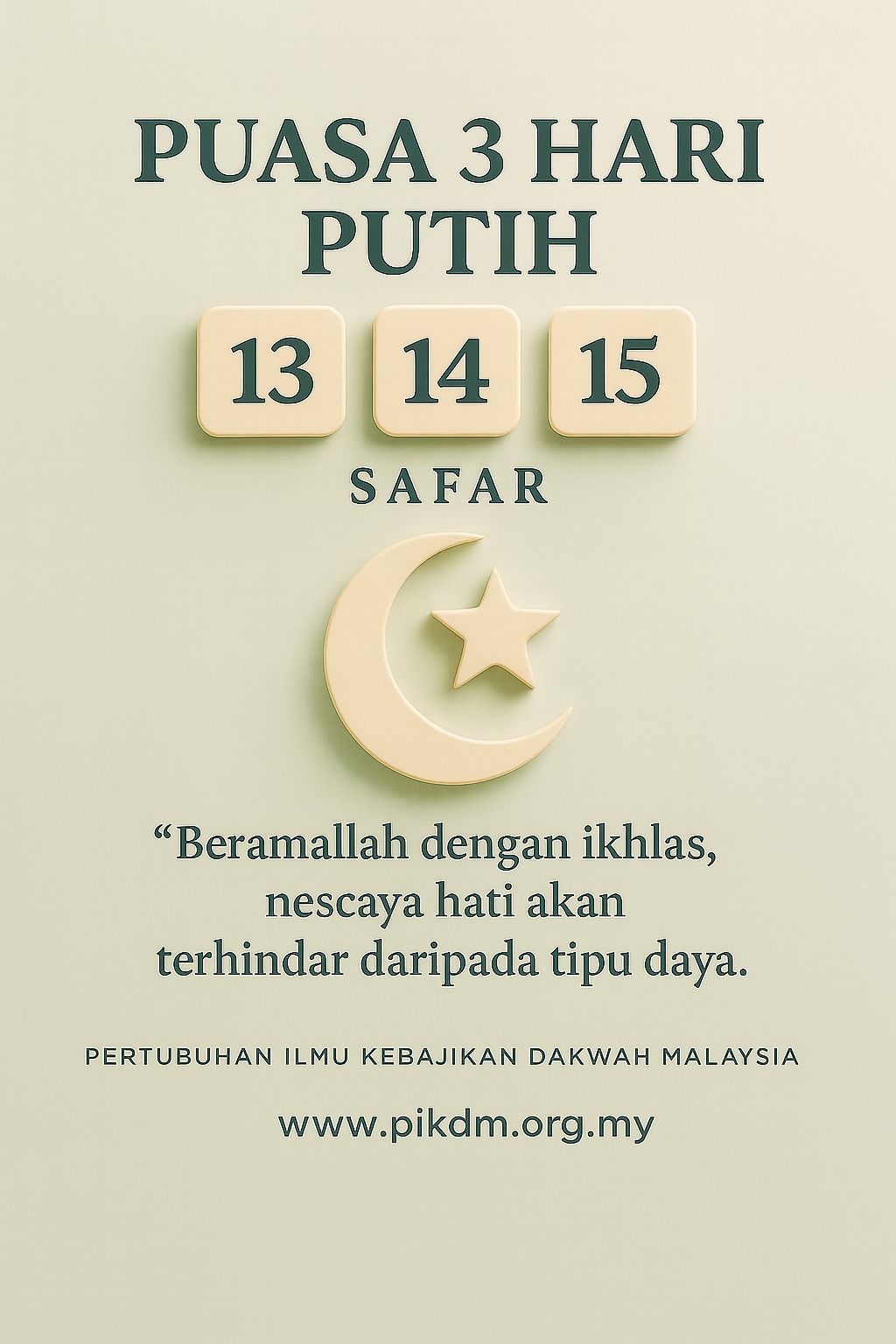 Puasa 3 Hari Putih