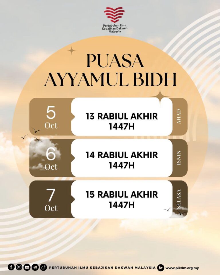 Puasa ayyamul bidh 2025