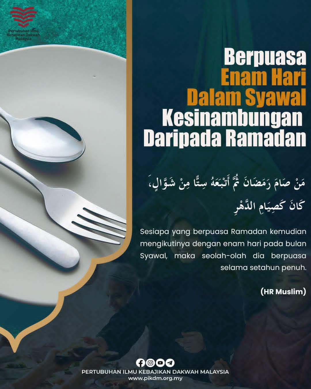 Berpuasa Enam Hari Dalam Syawal Kesinambungan Daripada Ramadan