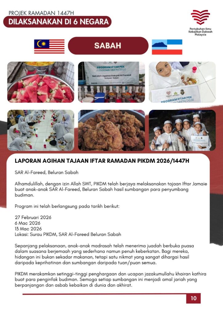Laporan Penuh Projek Ramadan PIKDM 1447H 2026