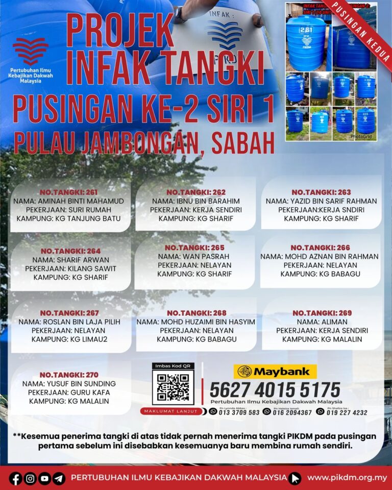 Projek Tangki PIKDM 2026 Pusingan Ke 2 Siri 1 (Tangki ke 261 270)
