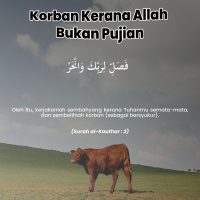 Korban Kerana Allah Bukan Pujian