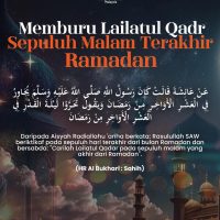 Memburu lailatul qadr sepuluh malam terakhir ramadan