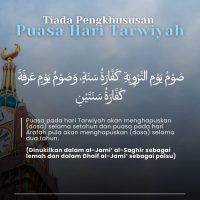 Tiada pengkhususan puasa hari tarwiyah